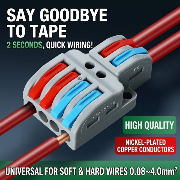Universal Compatibility Lightning Fast Installation wire connectors Easy Splice branch wire connector