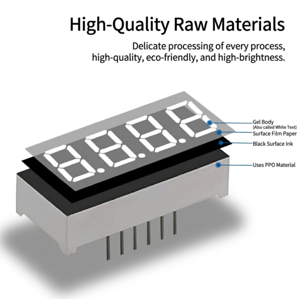0 36 inch digital tube, 4 digit high brightness red LED digital tube, four digit digital display manufacturer