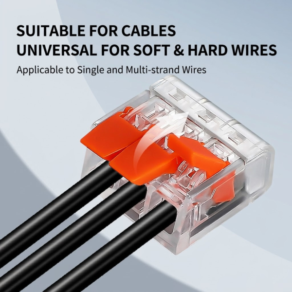 PCT single sided transparent multi functional wire connector 412 butt joint wire parallel connector