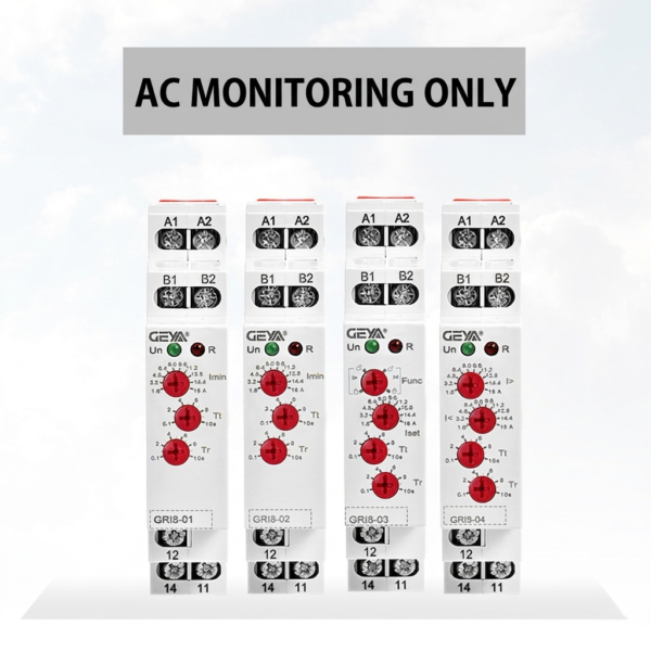 Versatile Current Monitoring Relay Adjustable Relay AC over current and undercurrent monitoring relay